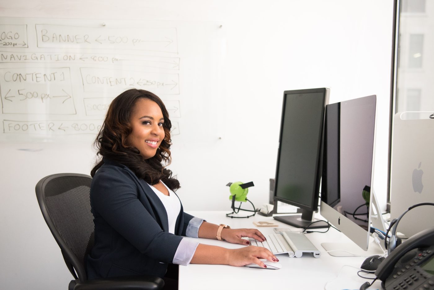 HR person working on a computer